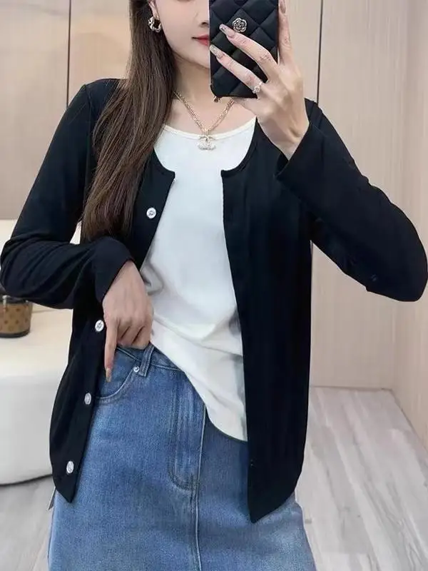 

Spring plus Size Women's Slimming Faion Long Sve Loose High-End Feeling T-irt Casual Sle Creative Pattern round Ne