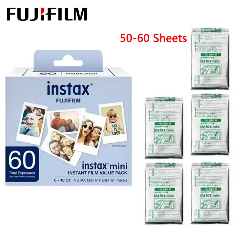 

Классическая фотопленка Fujifilm Instax Mini с белой каймой, 50/60 листов, для камер Instax Mini 12, 11, 9, 8, 7s, 70, 90, SP-2, LINk, LiPlay