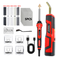 USB Rechargeable Plastic Welder Upgrade Handle Cordless 400PCS Hot Staple Gun LED Plastic Welding Car Bumper Repair Kit