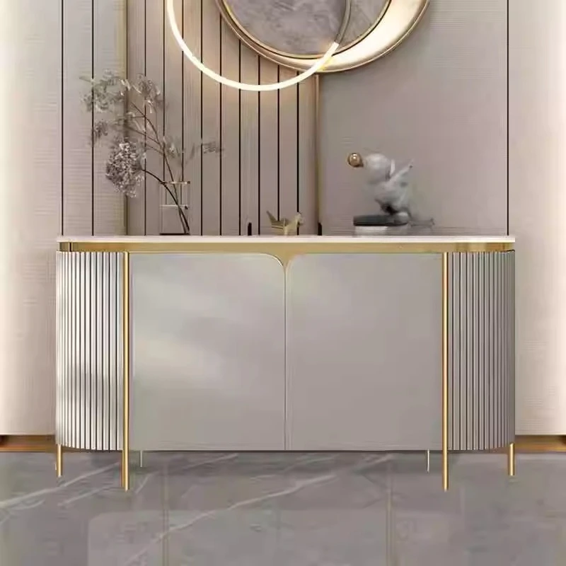

Light luxury door cmodern simple Italian side rock slab surface decorative cabinet, home shoe cabinet, liv