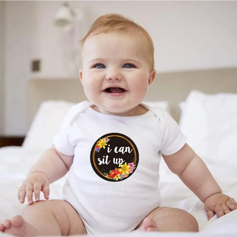 12 Pcs Month Sticker Baby Photography Milestone Memorial Monthly Newborn Kids Dropship