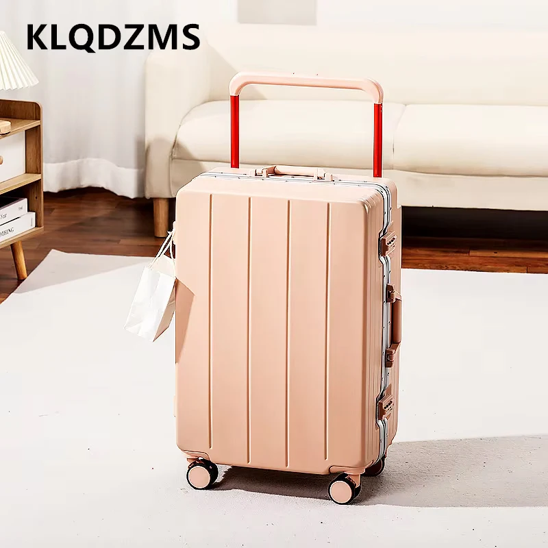 

KLQDZMS Rolling Luggage ABS+PC 20 Inch Men's Boarding Box 22"24"26"28" Trolley Case Women's Universal Wheel Cabin Suitcase