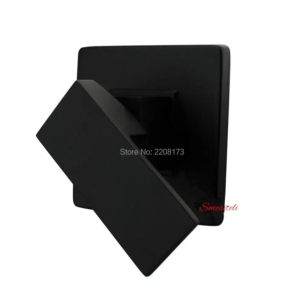 Smesiteli Bathroom Faucet 100% Copper Matte Black Finish Bathroom In Wall Mounted Square Faucet Bath and Shower Mixer Valve