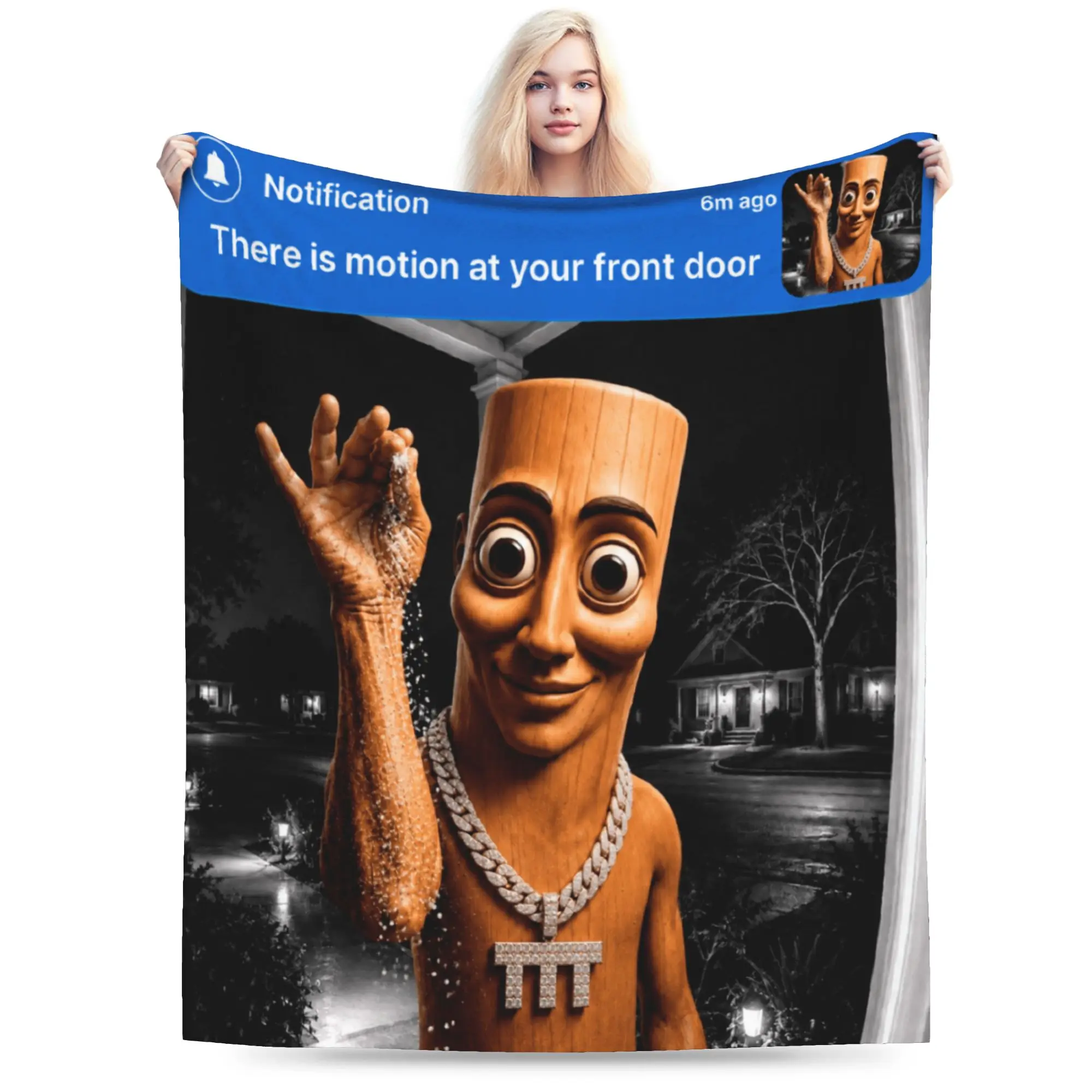 There is Motion at Your Front Tung Sahur Money Viral Performance Flannel Blanket Soft Throw Blanket Winter Bedroom Bedspread