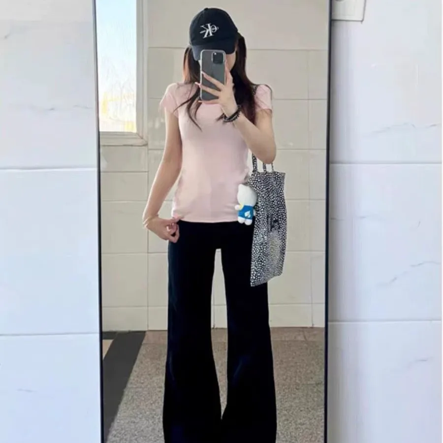 Damen Jeans Jugendliche Frau Kleidung Knopfleiste Reißverschluss Gürtelschnalle Verstellbarer Bund Weibliche Denim Mode Basic