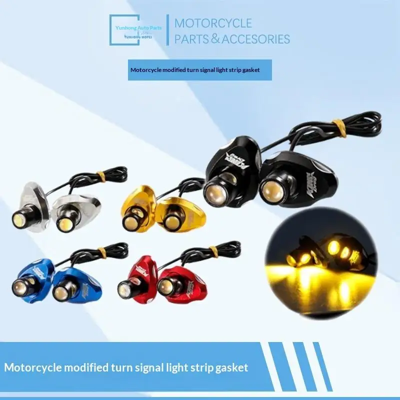 Aluminum Alloy 12V Motorcycle Daytime Running Lights Long Range Easy Install Headlights for Motorbike Custom Modification