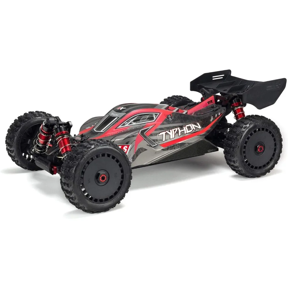 รถ 1/8 Typhon 6S V5 4WD BLX Buggy พร้อม Spektrum Firma RTR (พร้อมวิ่ง), สีดําและสีแดง, ARA8606V5