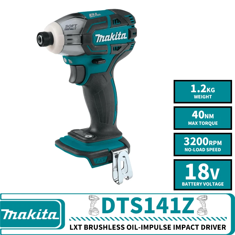 Makita DTS141Z Brushless Cordless Oil-Impulse Impact Driver LXT 18V Lithium Power Tools 40NM