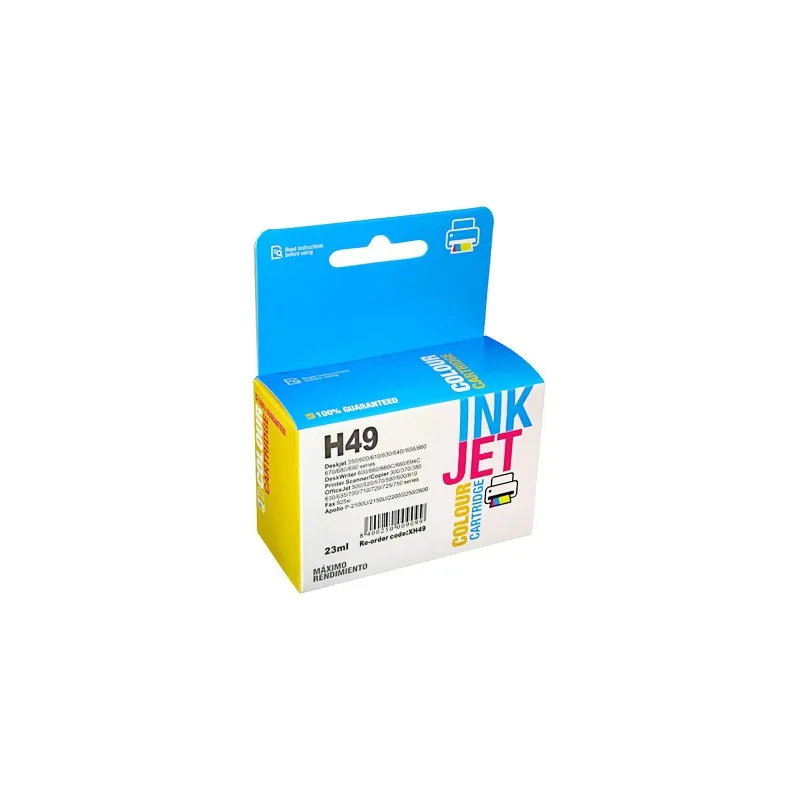 HP 3 color H49 alternative ink cartridge, replaces a 51649AE n ° 49 XH49C imprimirbien.com