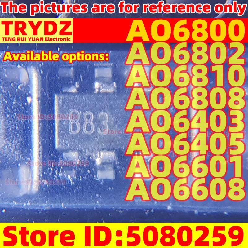 100-50 Stuks Nieuwe Ao6800 Ao6802 Ao6810 Ao6808 Ao6403 Ao6405 Ao6601 Ao6608 TSOP-6