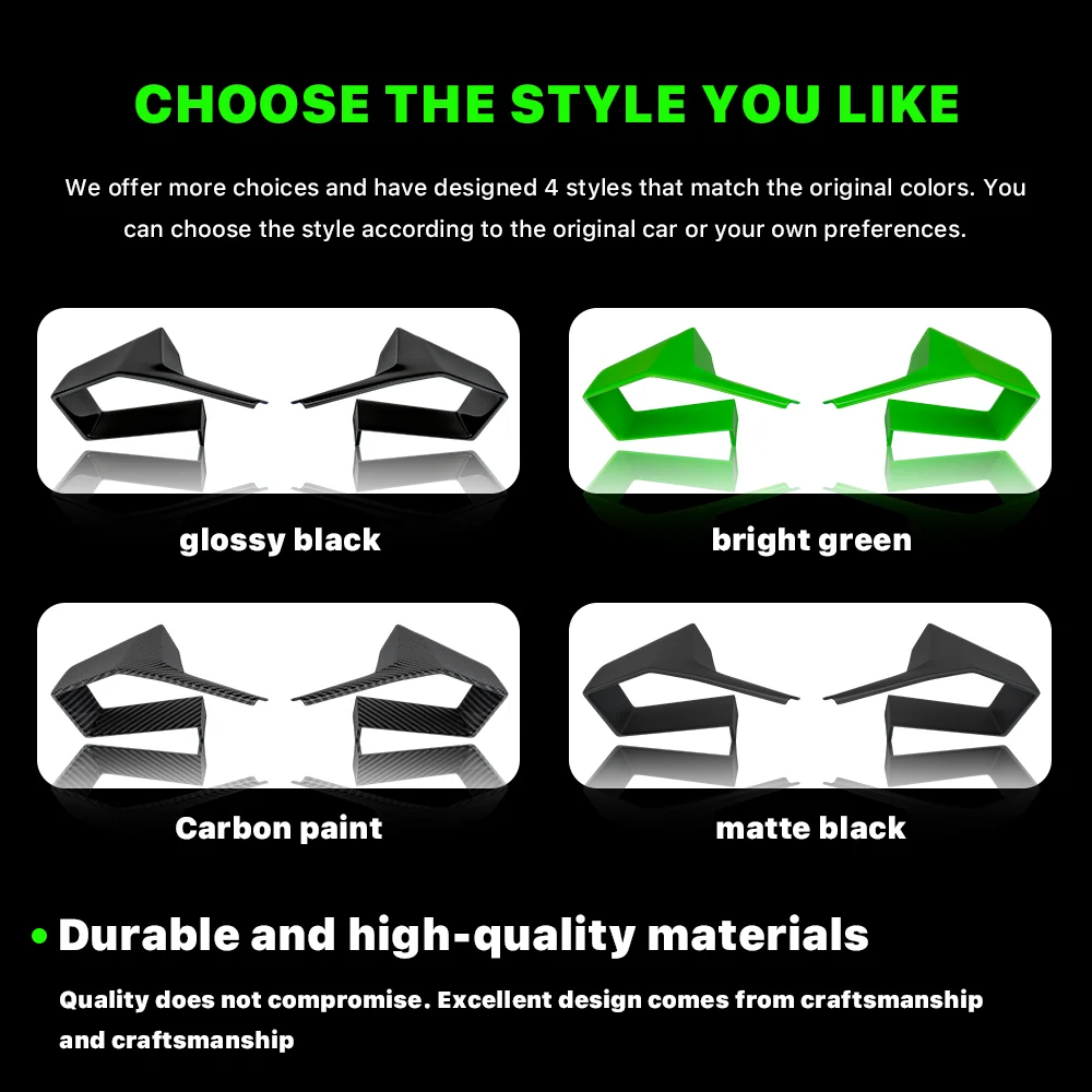 لدراجة كاواساكي ZX-10R ZX-10RR 2022 2023 2024 2025 سبويلر جديد ثابت الجناح ، جناح جانبي ، آيليرون ، سبويلر جانبي