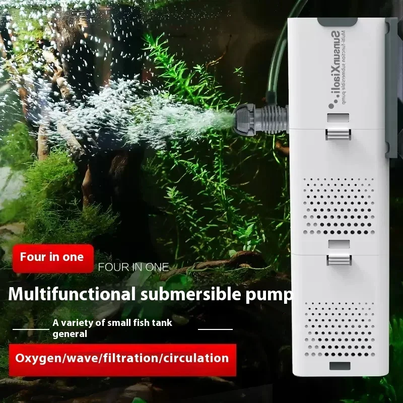 SUNSUN 3 in 1 Filter for Aquarium Fish Tank Filter Mini Fish Tank Filter Aquarium Oxygen Submersible Water Purifier