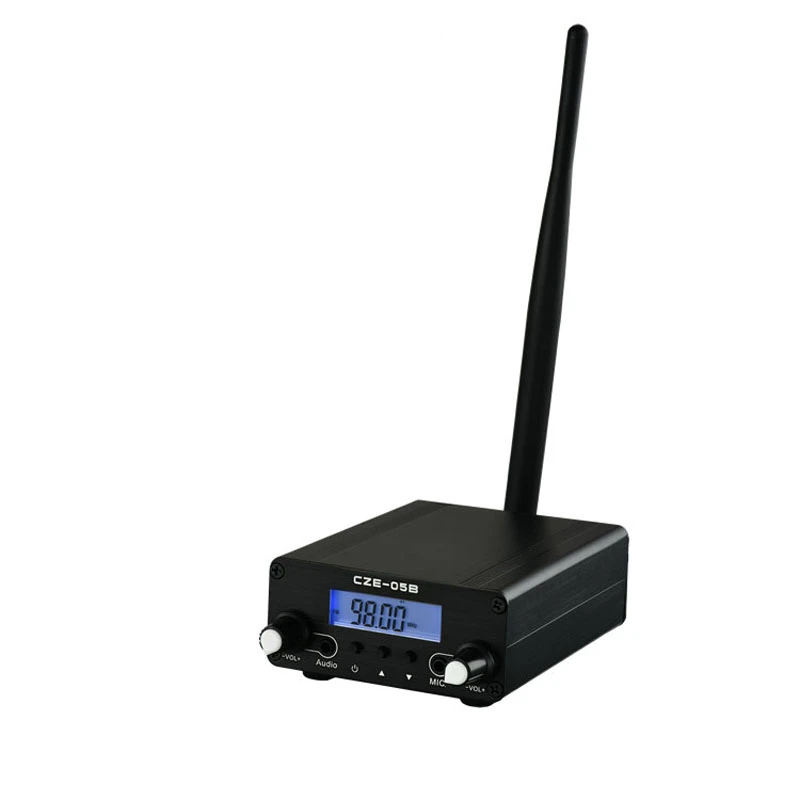 

CZE-05B FM Transmitter 0.5W Radio Broadcasting Over-the-air PLL Stereo Exciter Audio Amplifier for Church, Car, Community