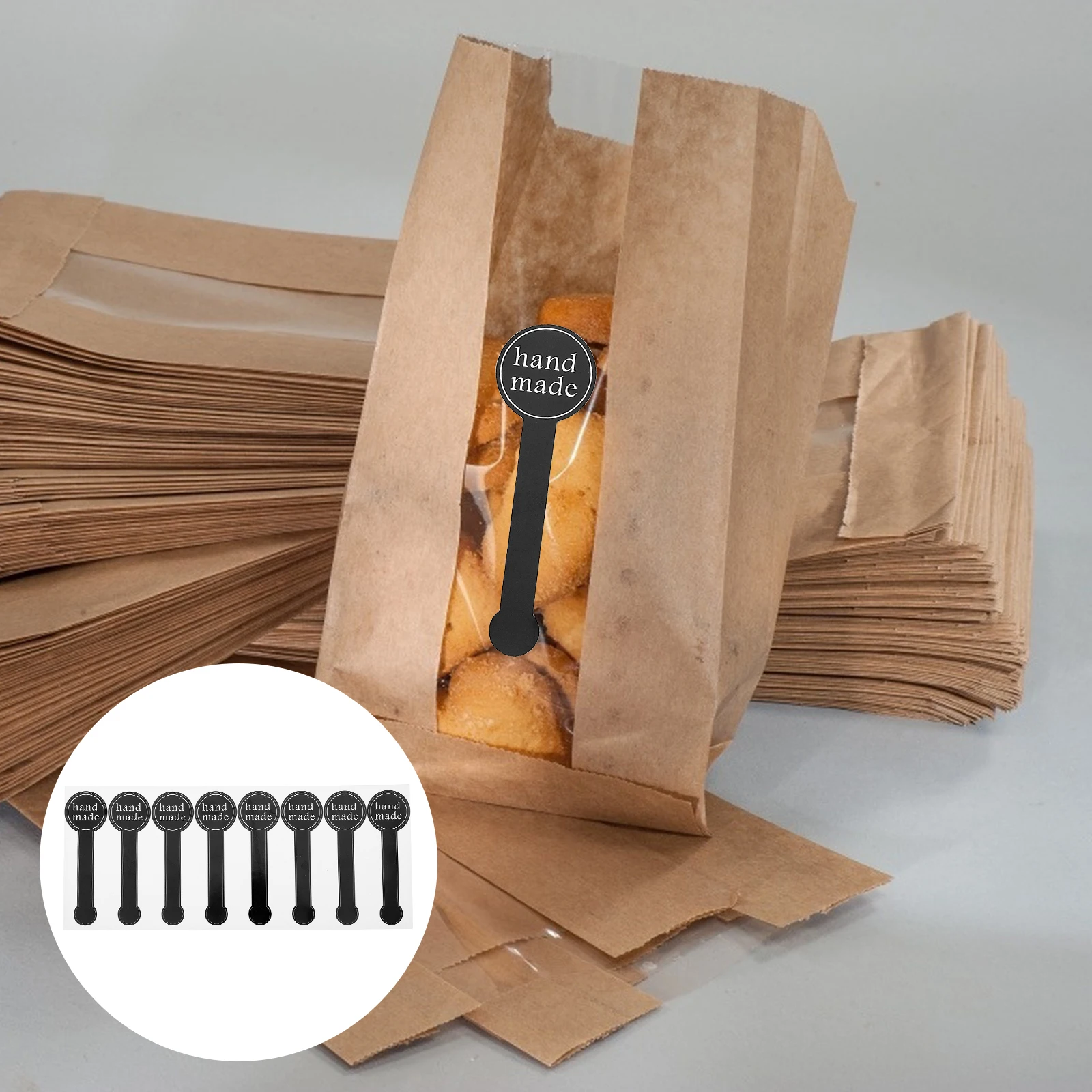 

200 Pcs EcoFriendly Handmade Adhesive Labels MultiFunctional Sealing Stickers For Crafts Packaging
