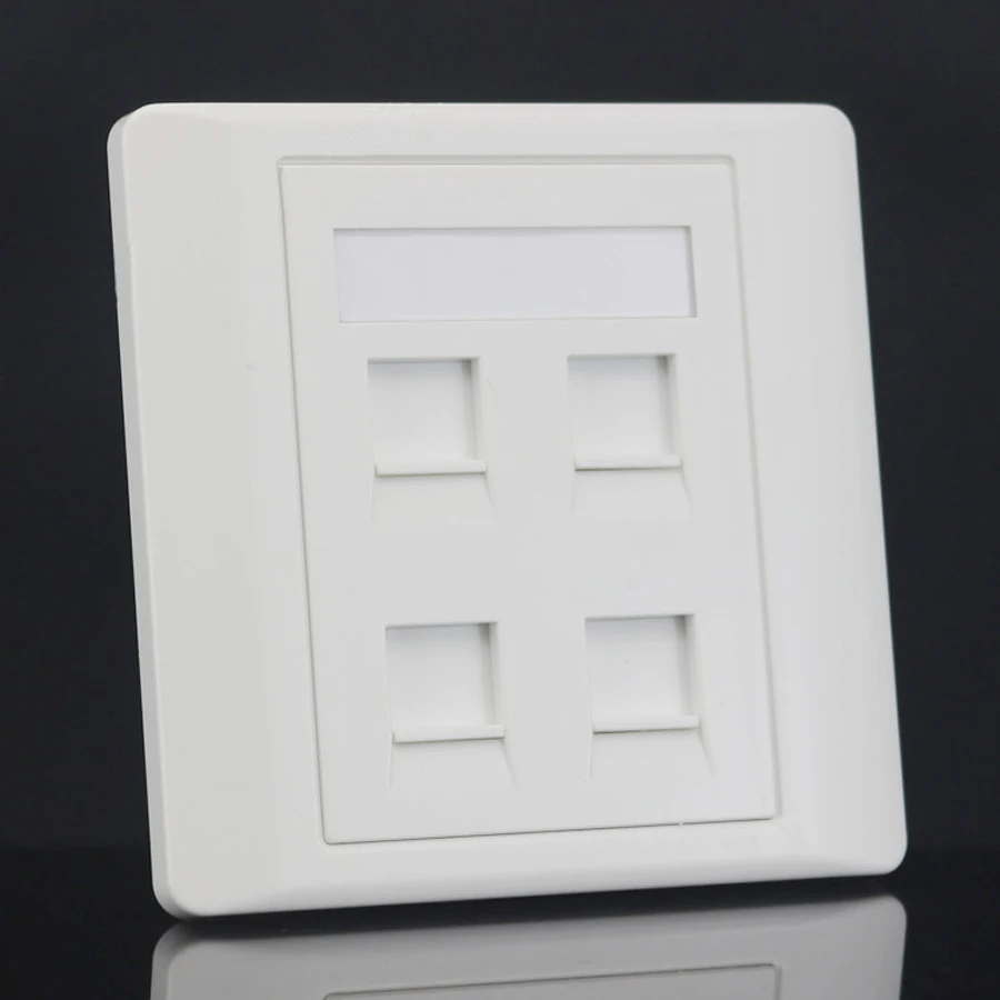 Gniazdo rj45 xintylink modułowe 4 porty rj11 cat5e cat6 biały Keystone pc panel ścienny beznarzędziowy panel linii telefonicznej 86mm — zdjęcie 6
