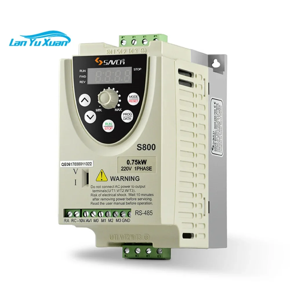 VFD 0.2KW-1.5KW 220V Single Phase Input and Three Phase Output Variable Frequency Inverter