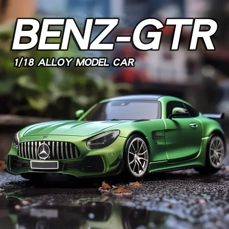 1:18 Mercedes-Benz GTR Sports Model Car Diecast Miniature Car Collect Simulation Sound Light Vehicle Toy Car For Kids Gift A598