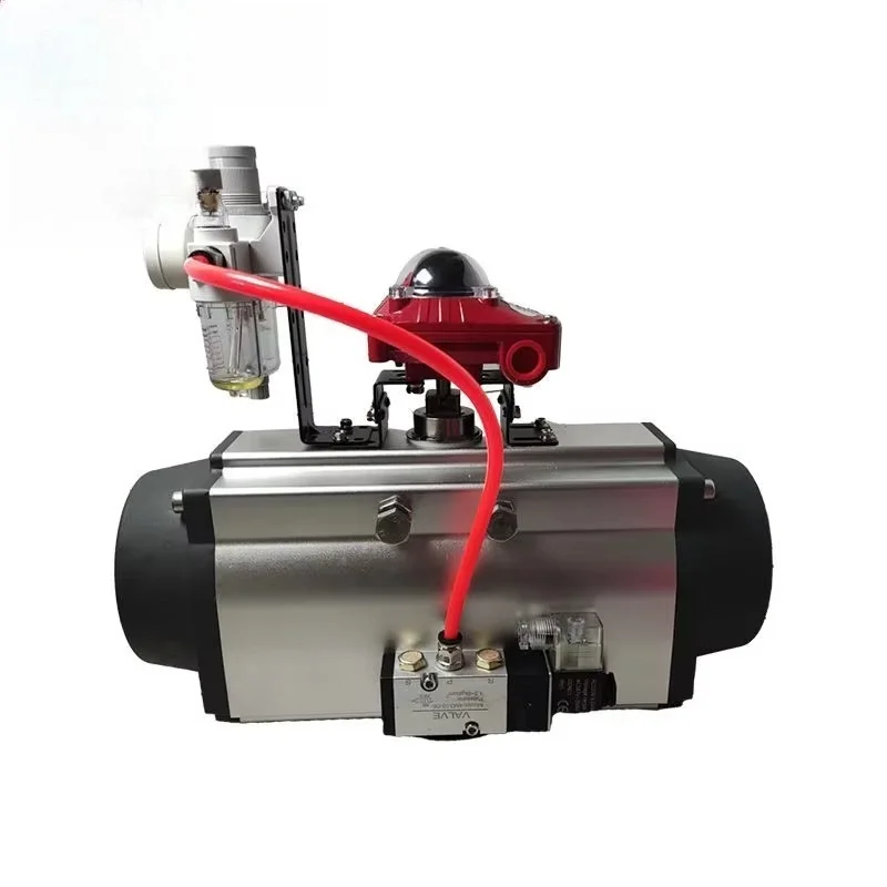 Pneumatic Actuator Driven Pneumatic Ball Valve 1/2 Port Size F.R.L Solenoid Valve, Limit Switch, Air Source Processor