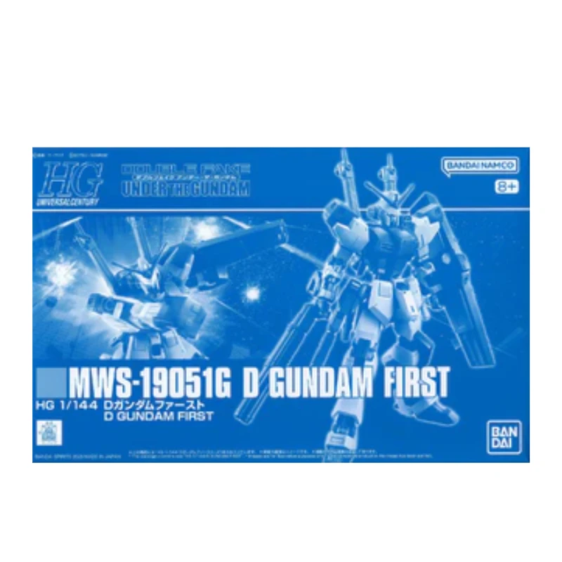 

In stock Bandai original 1/144 HGUC D Gundam First Mecha figure Action doll Trendy toys Assembly model collect Holiday Gifts