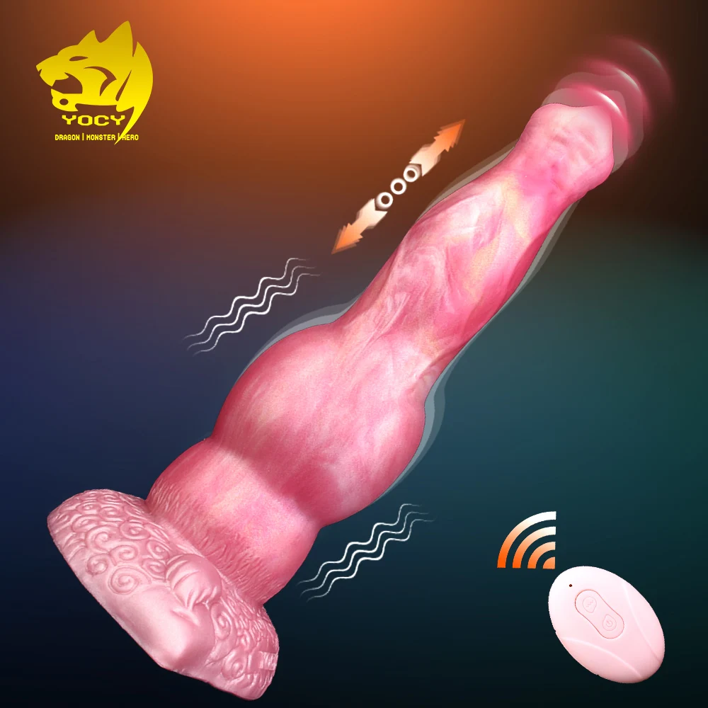 YOCY Vibrator Wolf Thrusting Dildo Silicone Dog Dick Knot Stimulator G-spot Masager 20 Modes Vibration Sex Toy For Women Men 18+ - view 6