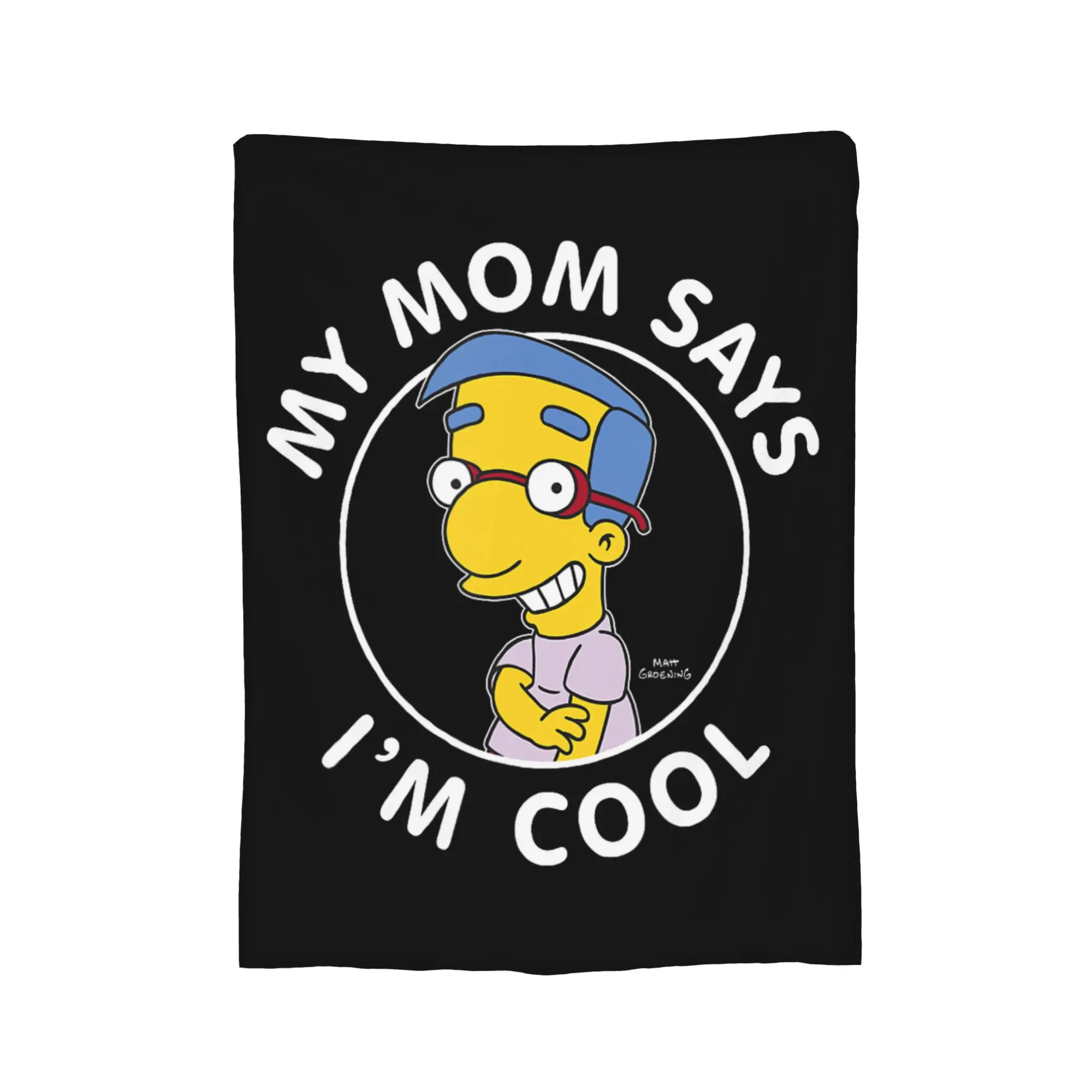 The Simpson Milhouse My Mom Says I'm Cool Blanket Fleece All Season  Soft Throw Blankets for Bedding Outdoor Quilt
