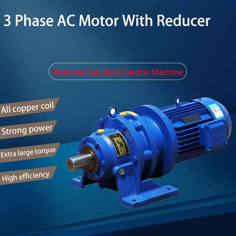 

Three-Phase Asynchronous Electric Motor With Reducer 220V 380V Voltage Motor With 300RPM 500RPM Gearbox Low Speed Motors