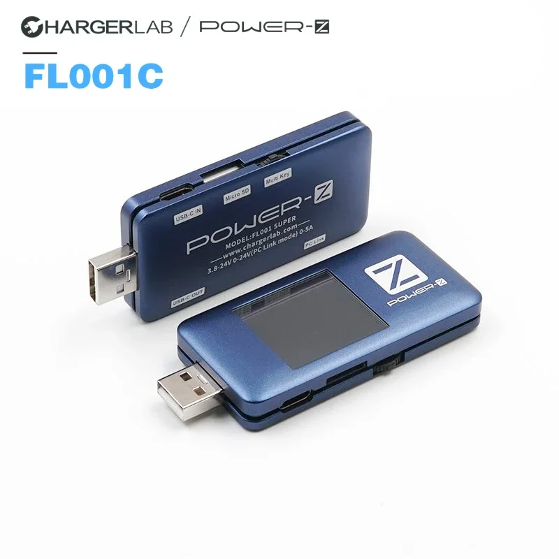 unique ChargerLAB POWER-Z USB PD Tester FL001C Charger Voltage Current Meter Power Back Test USB-C Port Support PD2.0/P