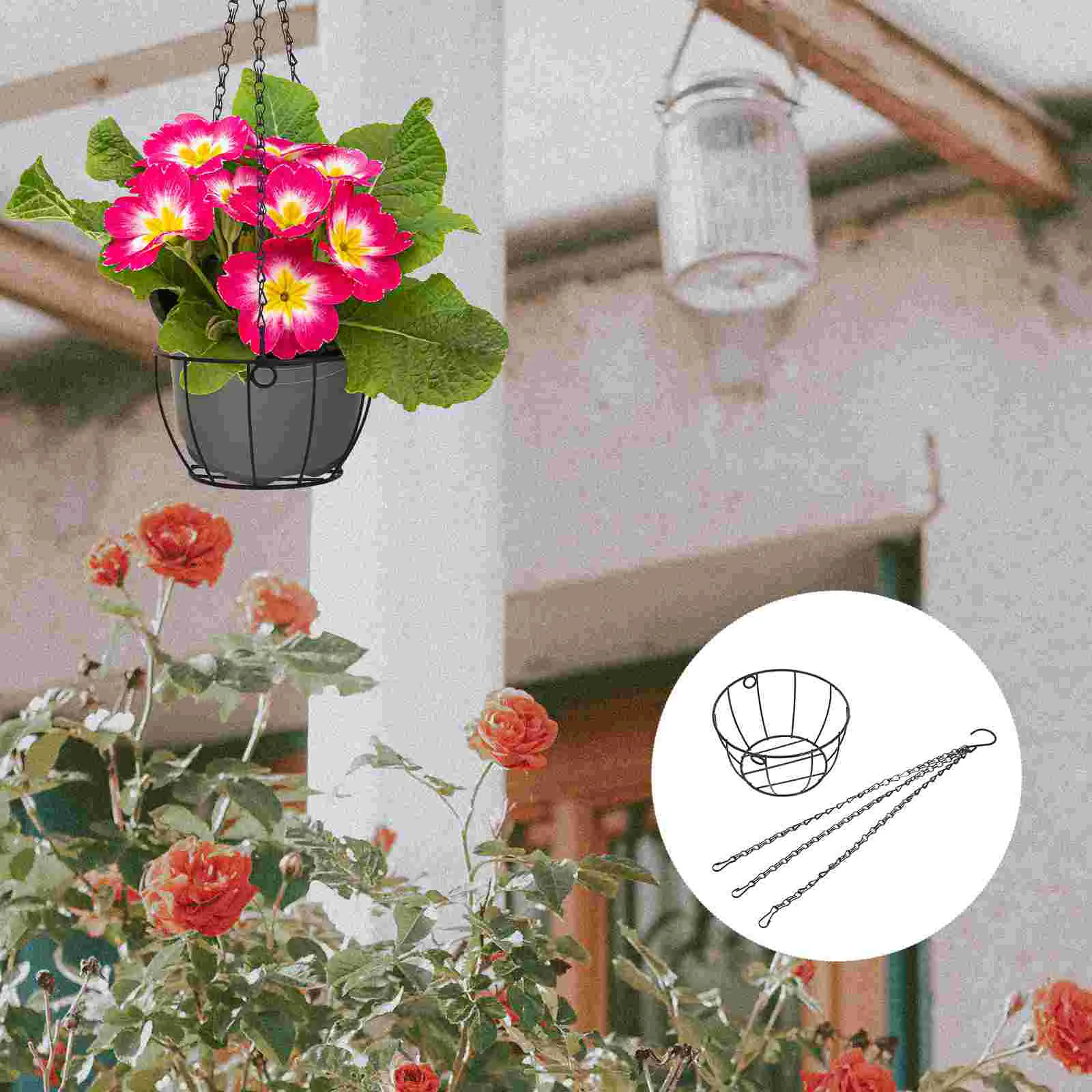 

Hanging Plant Pot Indoor Planter Potted Metal Baskets for Plants Iron Wire hanging baskets