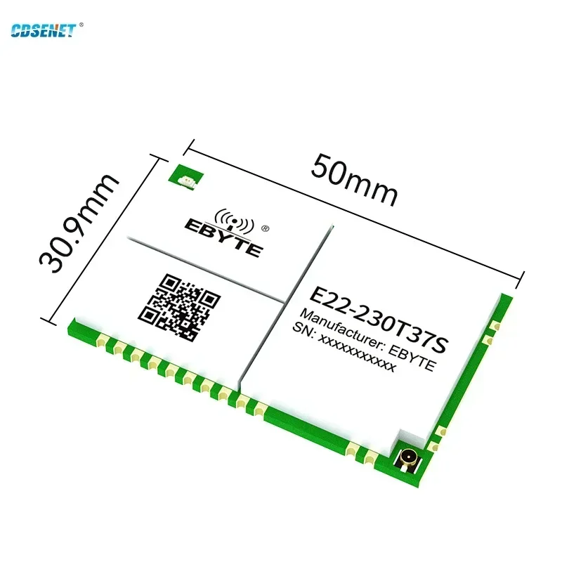 CDSENET 230MHz Lora Wireless RF Module E22-230T37S 37dbm Long Distance 25km Lower Power LBT RSSI Watchdog SMD Stamp Hole