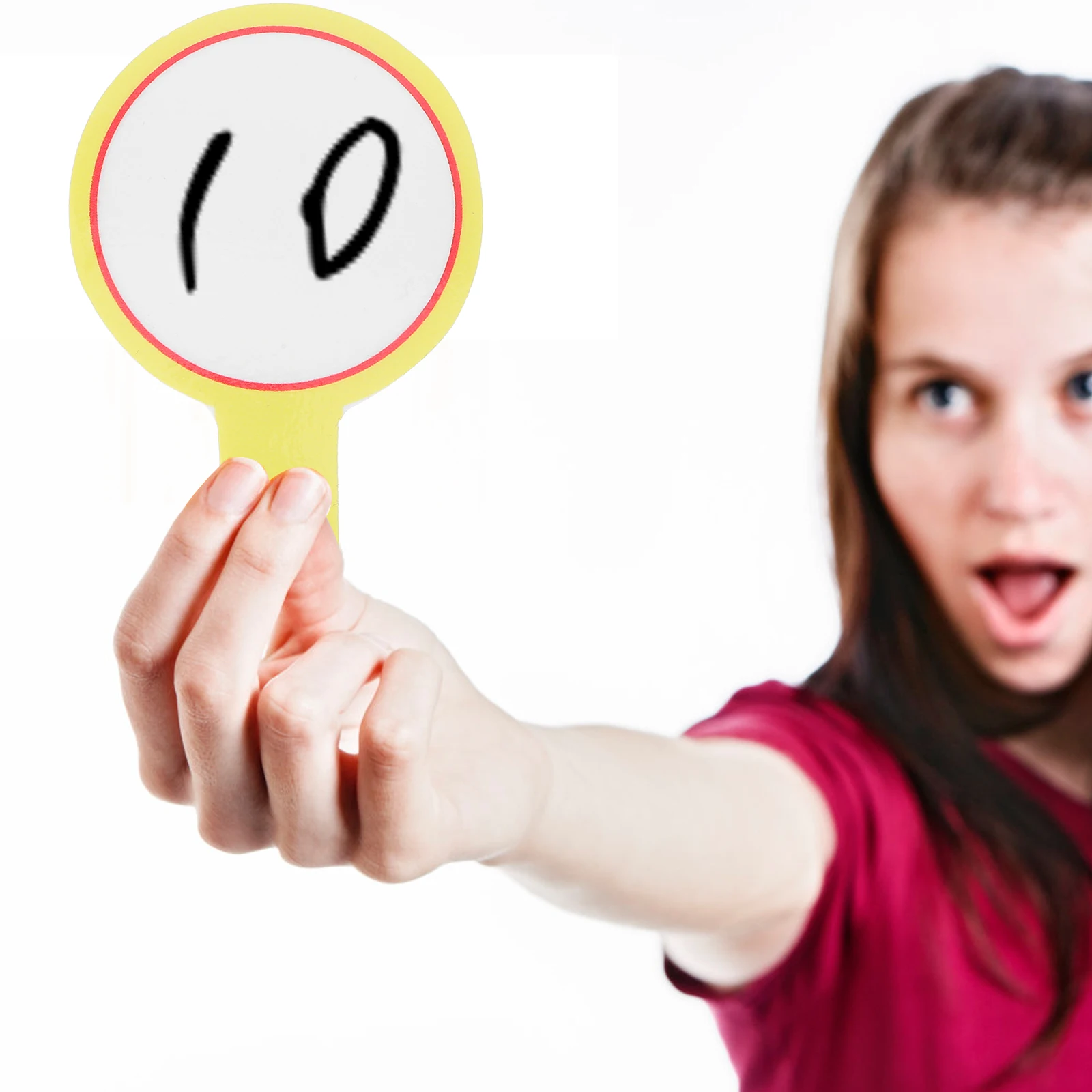 

10 Pcs Hand Holding Cards to Score Classroom Paddles Blank Dry Erase Boards Handheld Answer Plastic Auction