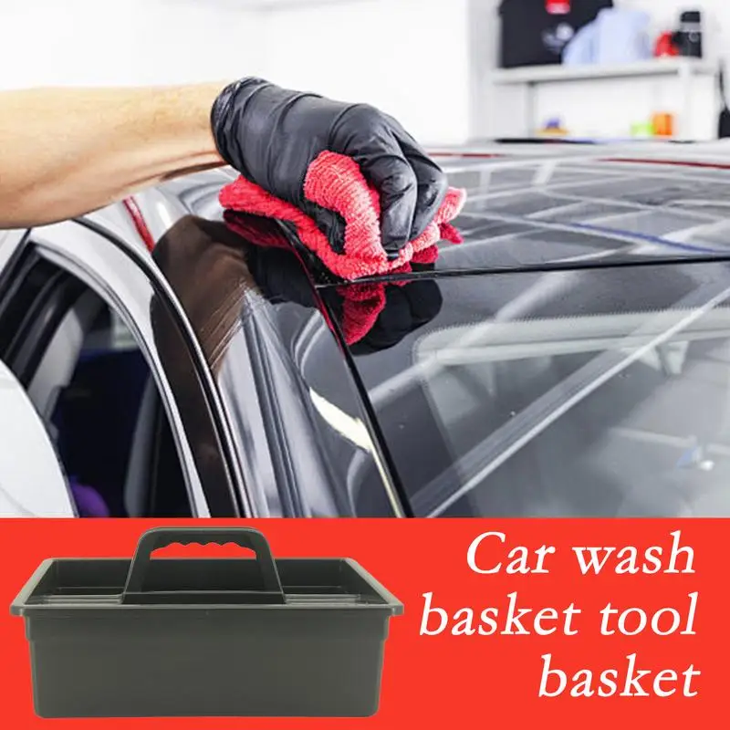 

Tool Caddy Car Caddy Organizer Cleaning Basket Housekeeping Basket For Auto Detailing Garden Laundry Bathroom Vehicle Wash
