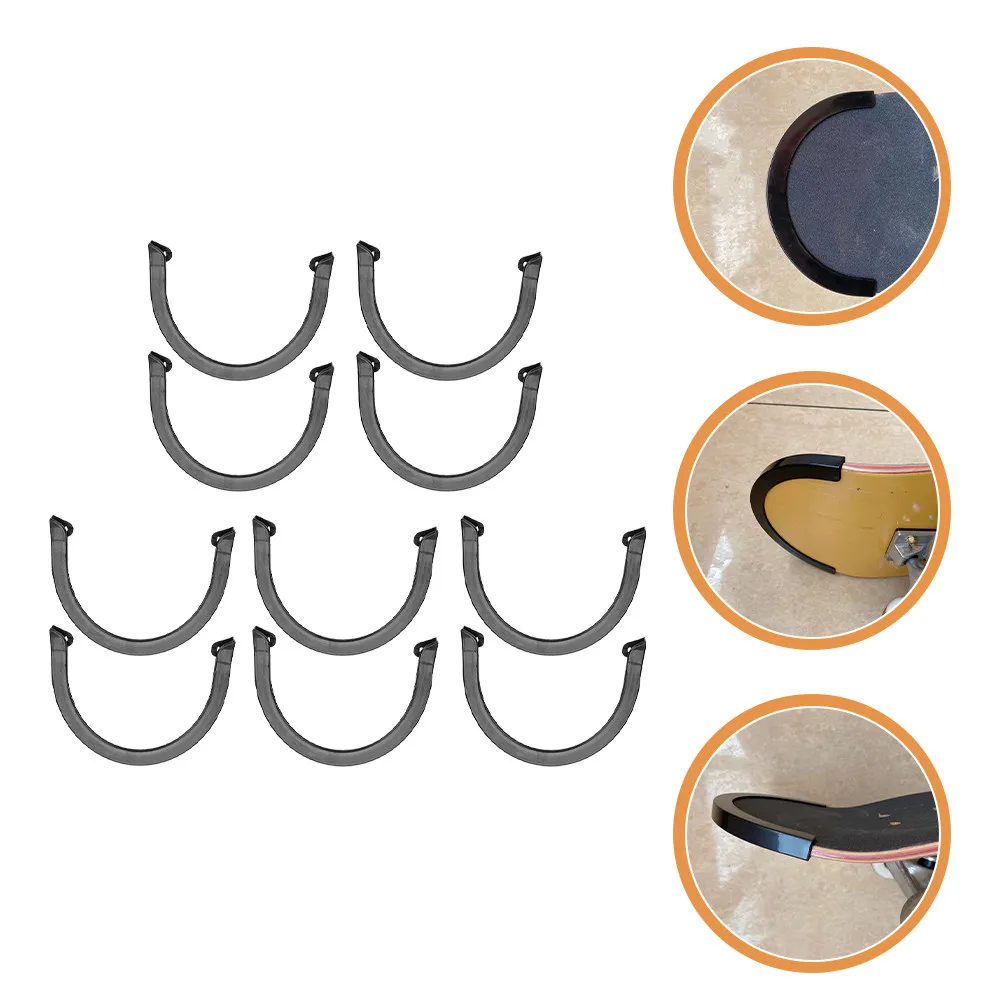 

5 пар защитных U-образных противоударных накладок для скейтборда, защита краев, носа и хвоста лонгборда