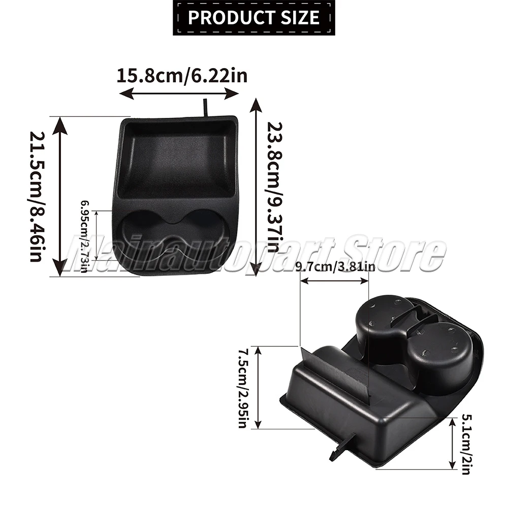 Mittelkonsole, integrierter Getränkehalter, US-Spezifikation, Getränkehalter für VW Golf MK3 und Cabriolet/Jetta Vento MK3, Linkslenker – Detail 6