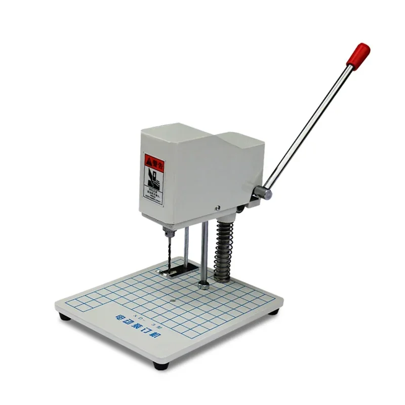 Excellent Electric Book Drilling And Punching MachineVoucher File Office Binding Machine Single Hole Punching Stapler