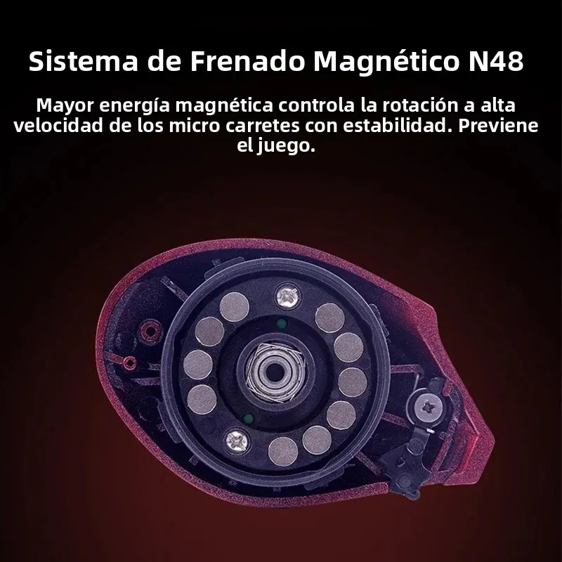 Carrete baitcasting Huidiao con freno magnético anti-retroceso para trucha - imagen 5