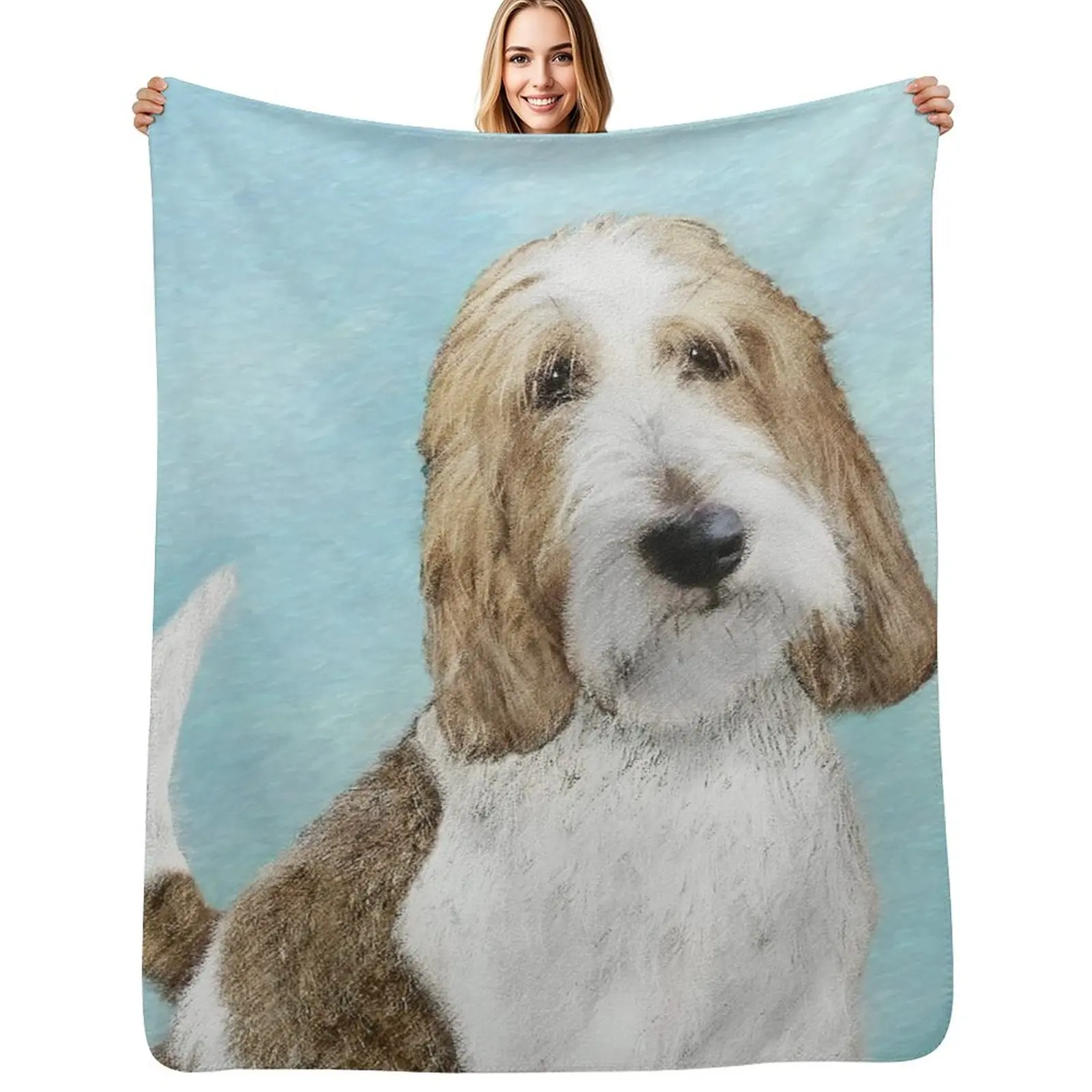 

Grand Basset Griffon Vendeen - Original Dog Art Throw Blanket Luxurious Soft Blanket Holiday Gift for Family
