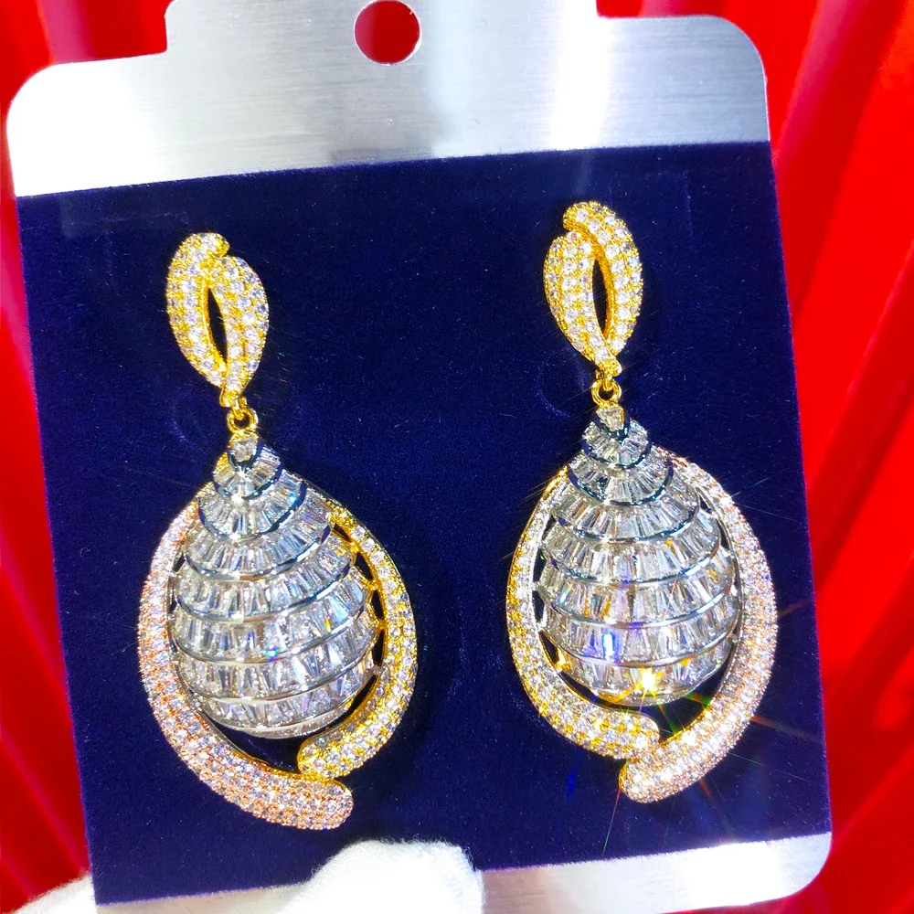 

Kellybola новые роскошные великолепные серьги-капли для женщин, роскошные блестящие серьги для свадебной вечеринки, ювелирные изделия, подарок, мода, высокое качество