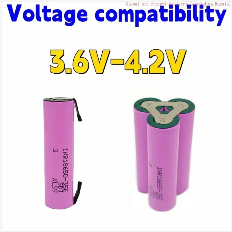 Original 35E 18650 lithium battery pack 3500mAh, 3.6V 7.2V 10.8V 14.8V 18V 21.6V, suitable for screwdriver battery pack, etc