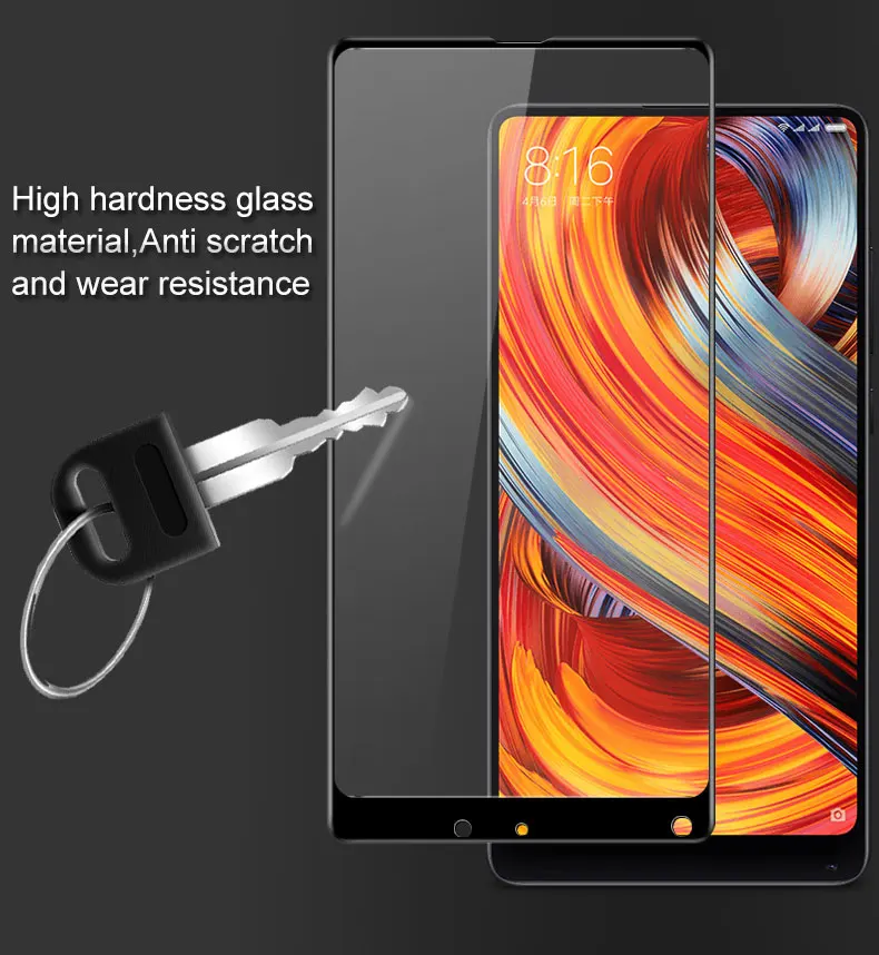 3PCS Full Glue 3D Tempered Glass For Xiaomi Mi Mix 2 Screen Protectors For Xiaomi Mix 2S Mix2 Mix2S Protective film