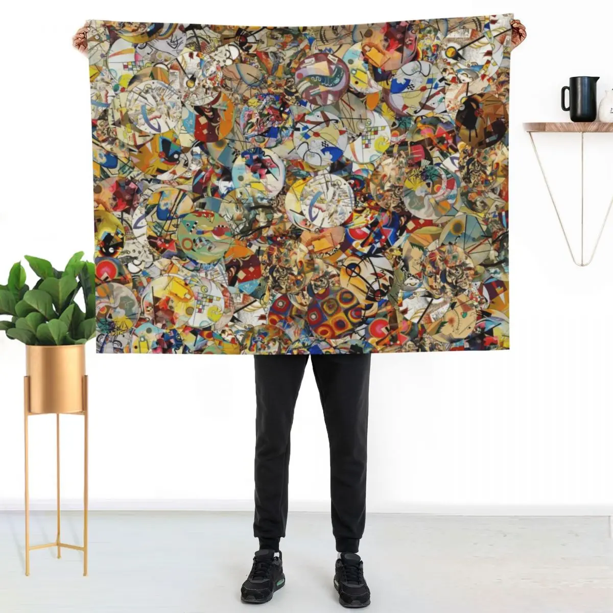 Wassily Kandinsky Throw Blanket Long Lasting Soft Plush Blanket for Daily Use