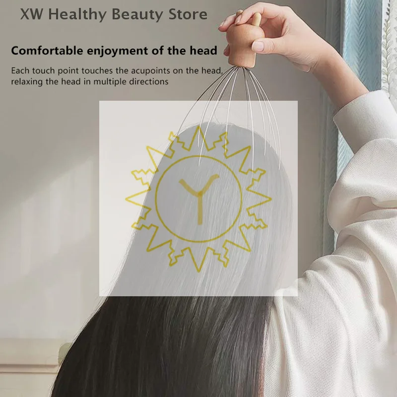 

1pc Head Massager Head Scratching Octopus Scalp 12 Paw Non Soul Extractor Divine Head Relaxing For Extracting Hair Healthy Care