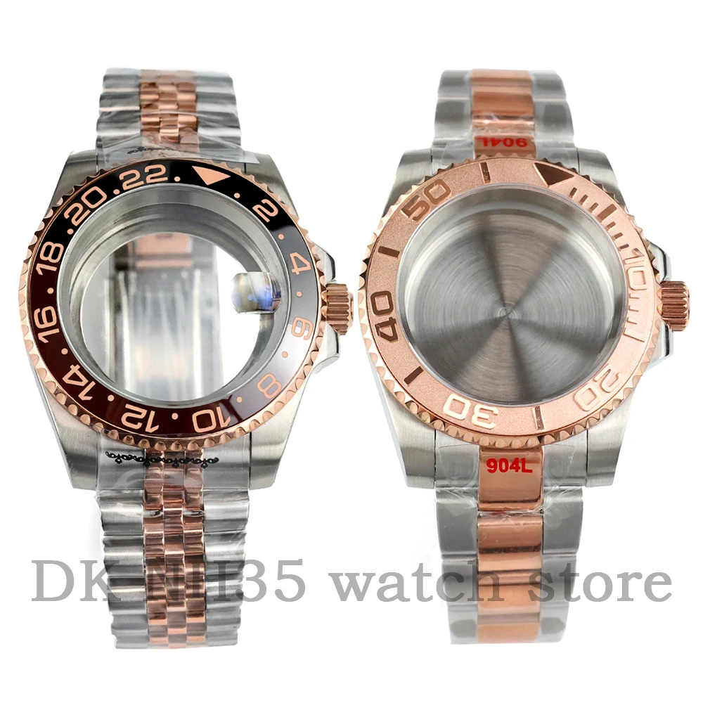 

40mm Hight Quality Nh35 Watch Case Solid Stainless Steel Oyster/Jubilee Bracelet Fit SUB GMT Nh35 Nh36 Movement Watch Parts