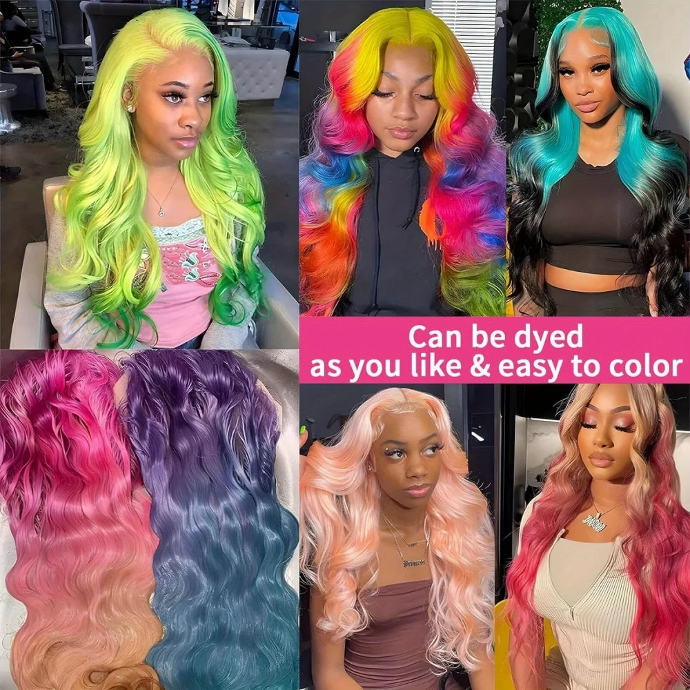 13x4 13x6 Body Wave Blonde Lace Front Wig 613 Human Hair Pre Plucked 250% Density HD Transparent Lace Frontal Wig 100% Human Wig image 5