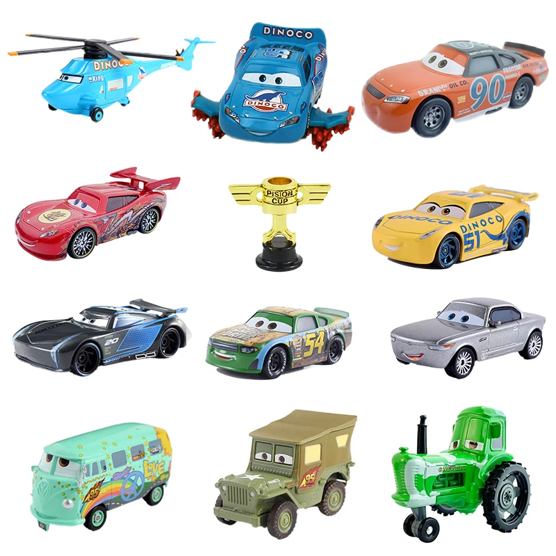 Auto 2 metallo Disney Pixar 3 King Plane Cup Cruz Ramirez Jackson Storm Sterling Fillmore Lightning Mcqueen Car Toy Model Kid Gift