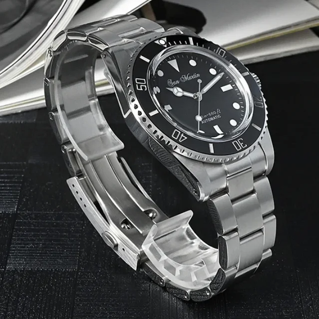 San Martin Men Diver Watch 39mm Classic Automatic Mechanical Wristwatch Sapphire 20ATM BGW-9 Luminous Ceramic Bezel PT5000
