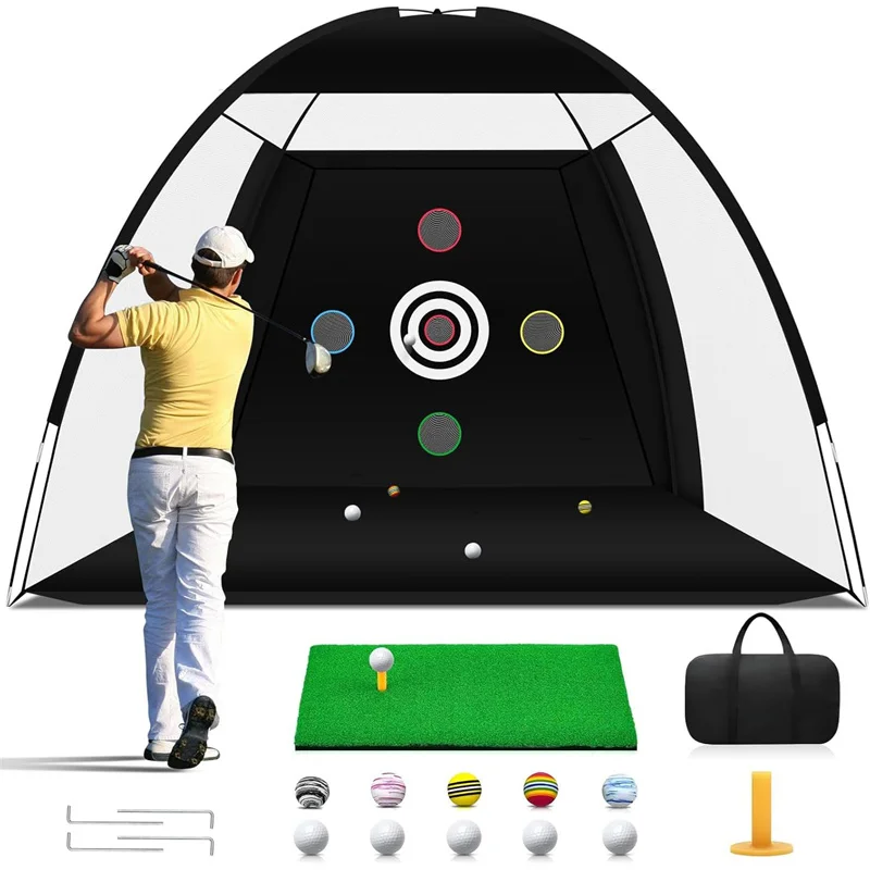 

Practice Aid Backyard Driving Chipping Swing Training Golf Netpromote sales