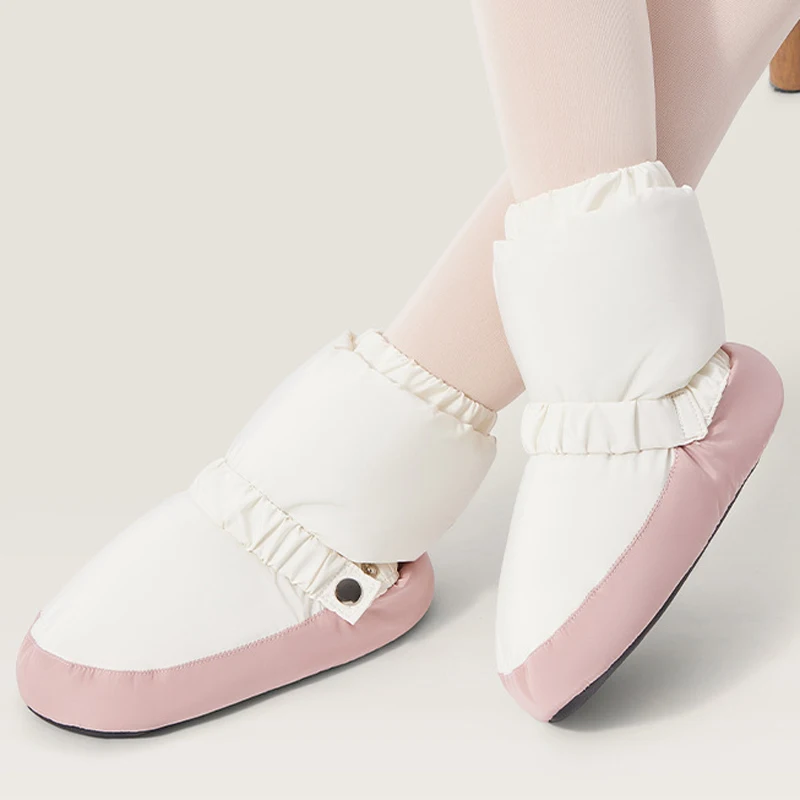 Ballet Shoes Winter Dance Boots Warm-Up Short Boots Warm Anti-Slip Ballet Shoes Training Shoes Adult Cotton Dance Shoes