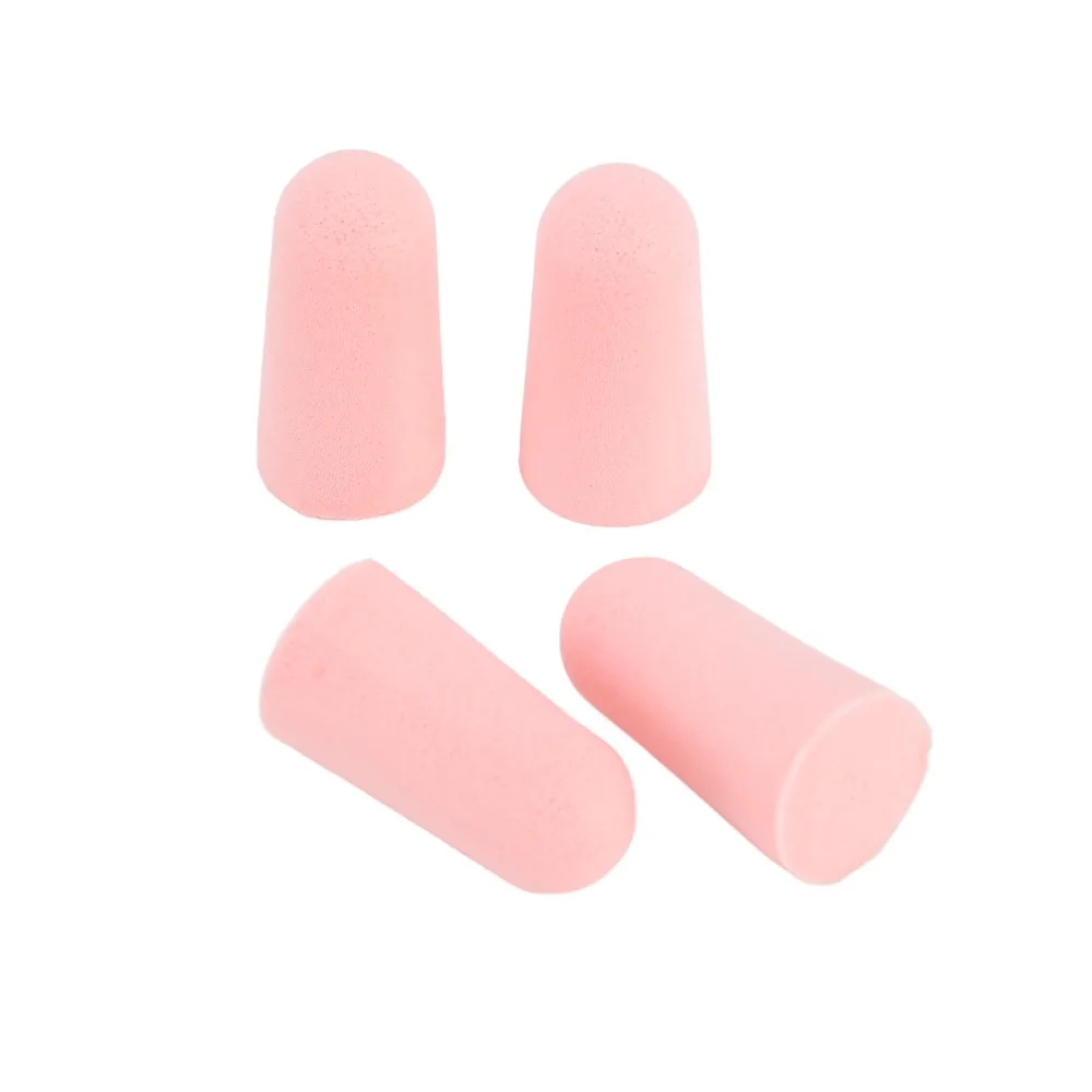 120Pcs Pink Slow Rebound Foam Ear Plugs Slow Rebound Sponge 2.5*1.3cm Noise Reduction Sleeping Earplugs