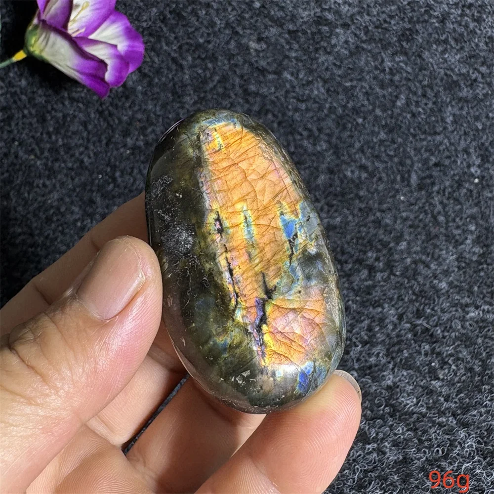 Natural Labradorite Crystal Palm Stones Healing Feng Shui Crystals Home Decorative Plaything Stone for Mind Body Spirit