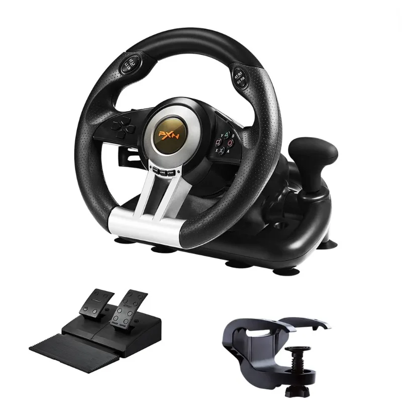 Xbox Steering Wheel V3II 180° PC Gaming Racing Wheel Driving Wheel, with Linear Pedals and Racing Paddles for PC, PS4,Xbox One